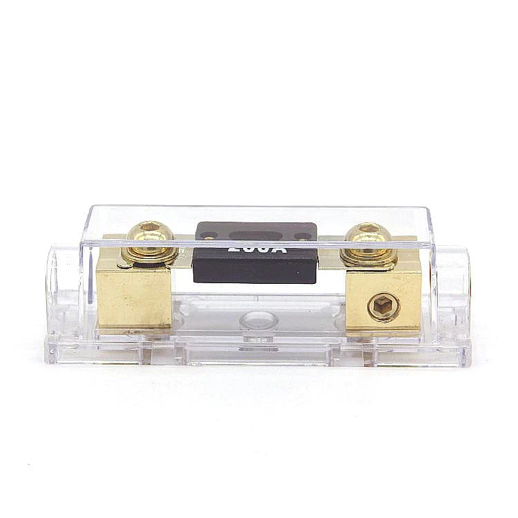High Quality Black 0/2/4Gauge Auto Audio 100 150 200 250 Amp ANL 1 Fuse to ANL 1 Fuse Holder With Insulation Cover