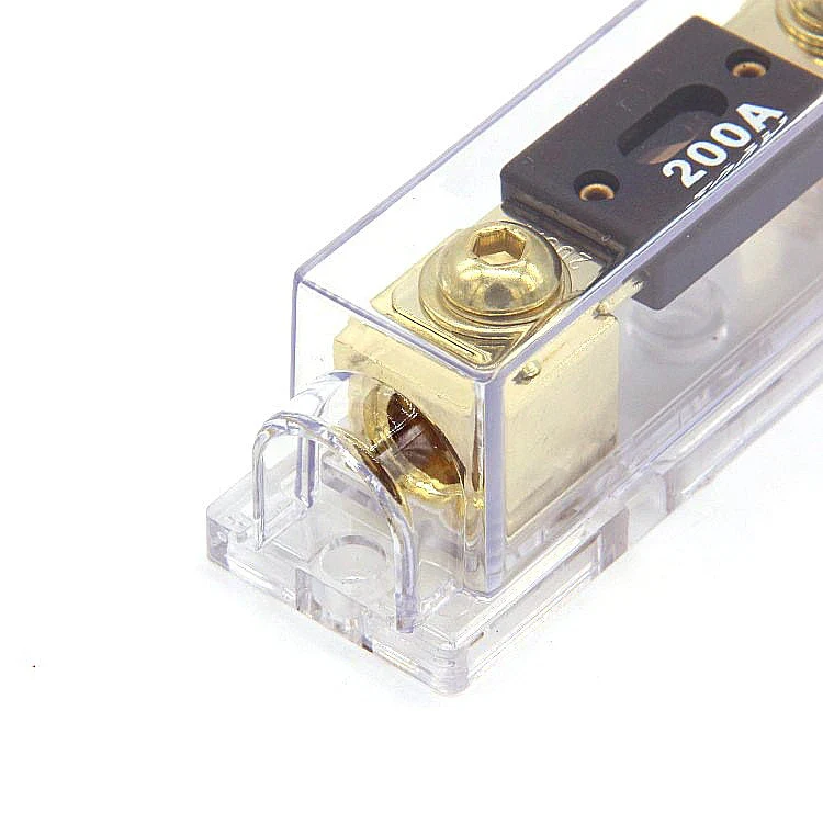 High Quality Black 0/2/4Gauge Auto Audio 100 150 200 250 Amp ANL 1 Fuse to ANL 1 Fuse Holder With Insulation Cover