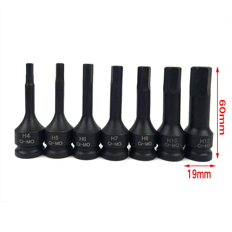 Integrated Sleeve Set 3/8 Pneumatic Screwdriver Sleeve Tool Set T-shaped H-shaped M-shaped Sleeve