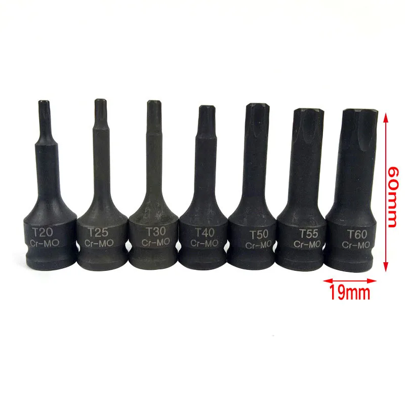 Integrated Sleeve Set 3/8 Pneumatic Screwdriver Sleeve Tool Set T-shaped H-shaped M-shaped Sleeve
