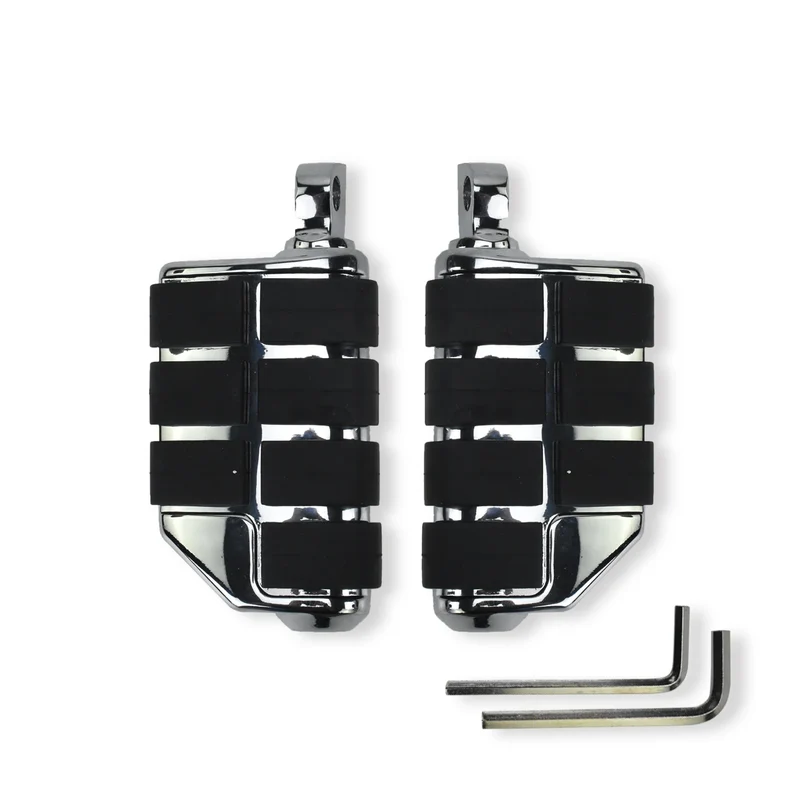 Universal Motorcycle Male Mount Foot Pegs 1.25" 32mm Footrest for Harley Sportster Touring Softail Dyna Suzuki