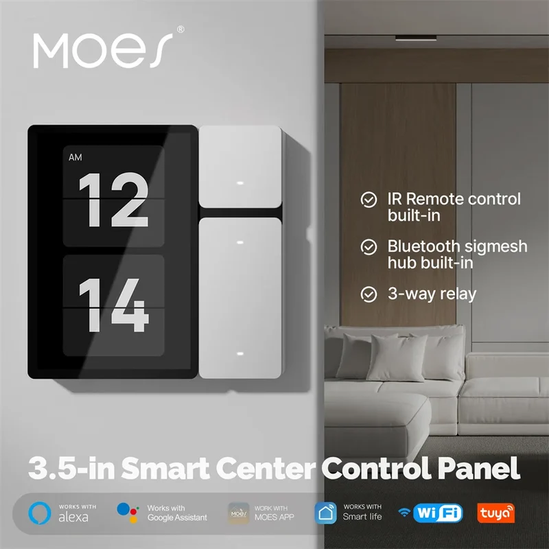 3.5inch Infrared Gateway Remote Control Tuya WIFI 3gang Smart Switch Home Multi-Function Touch Screen Control 240v