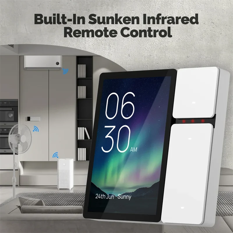 3.5inch Infrared Gateway Remote Control Tuya WIFI 3gang Smart Switch Home Multi-Function Touch Screen Control 240v