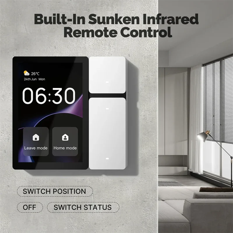 3.5inch Infrared Gateway Remote Control Tuya WIFI 3gang Smart Switch Home Multi-Function Touch Screen Control 240v