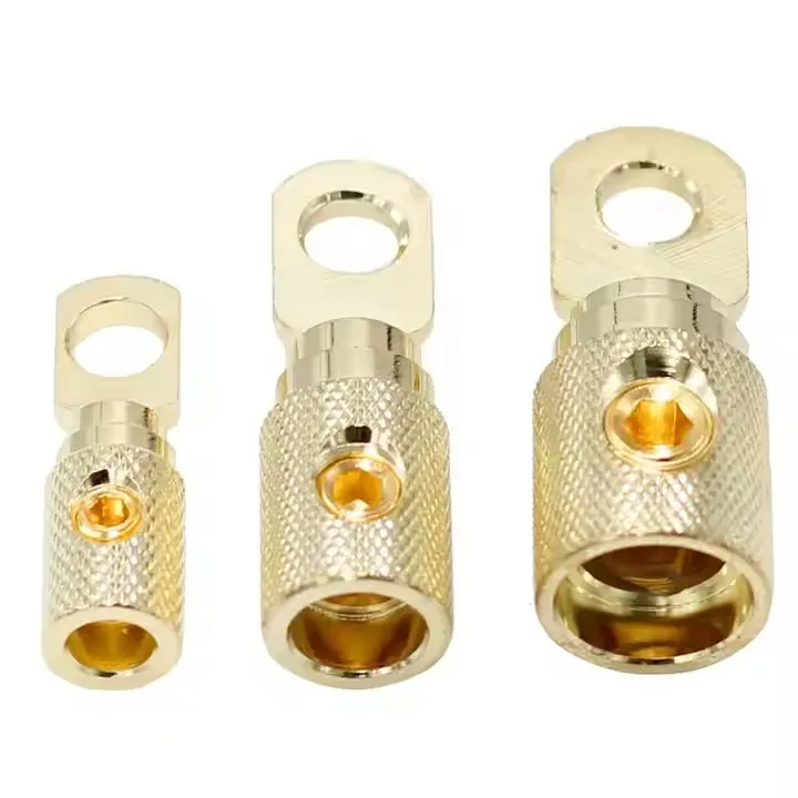 O-Type Gold-Plated Pure Copper Car Audio Crimp Terminal Modified Wire Power Supply Input Reducer Car Audio Amp Terminal Block