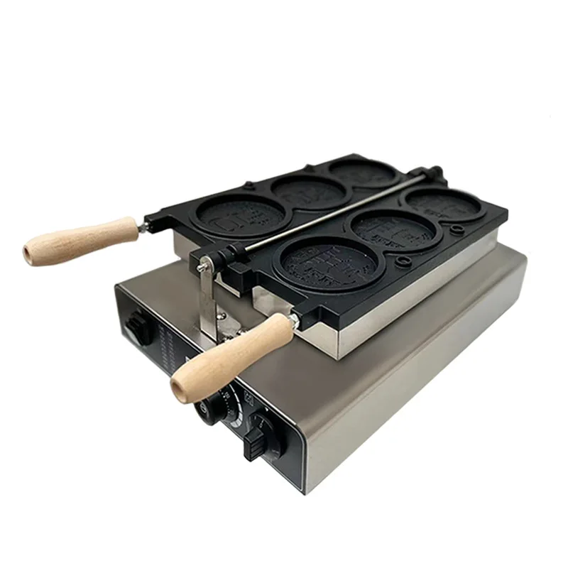 Wholesale Coin Waffle Maker Commercial Waffle Baker Machine Commercial Electric Bread Machine 3000W Gold Non-stick Pie Maker