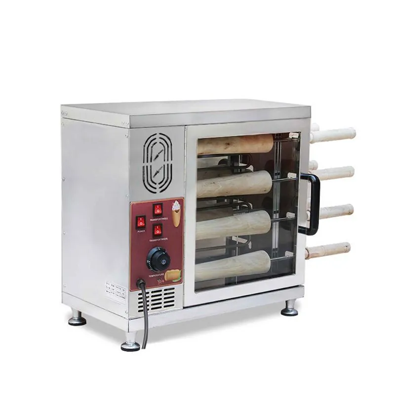 Snack Food Machine Electric Kurtos Kalacs Grill Roll Machine Chimney Cake Bakery Machine