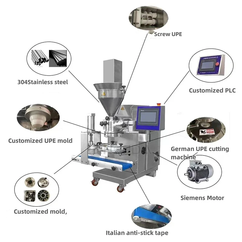 Fully Automatic Churros Encrusting Filling Making Machine Automatic Stuffed Cookies Filling Pastries