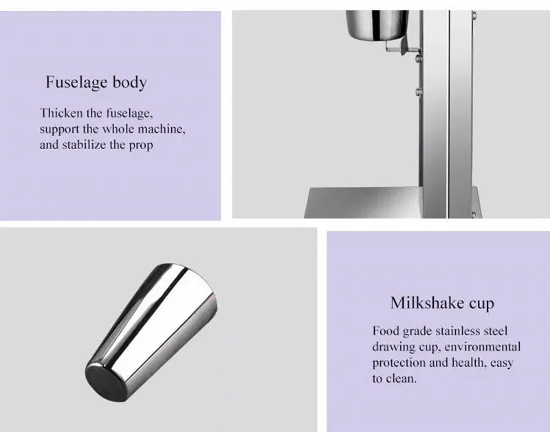 Single Head Commercial Stainless Steel Milk Shake Maker Mixer Electric Milkshake Machine for Milkshakes