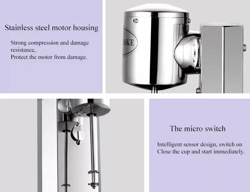 Single Head Commercial Stainless Steel Milk Shake Maker Mixer Electric Milkshake Machine for Milkshakes