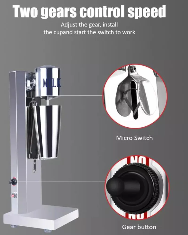Single Head Commercial Stainless Steel Milk Shake Maker Mixer Electric Milkshake Machine for Milkshakes