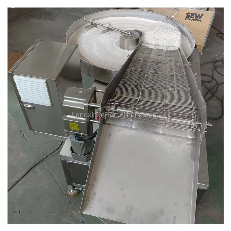 High Quality Dry Crumb Automatic Rotary Table Sesame Bread Crumbs Coating Machine