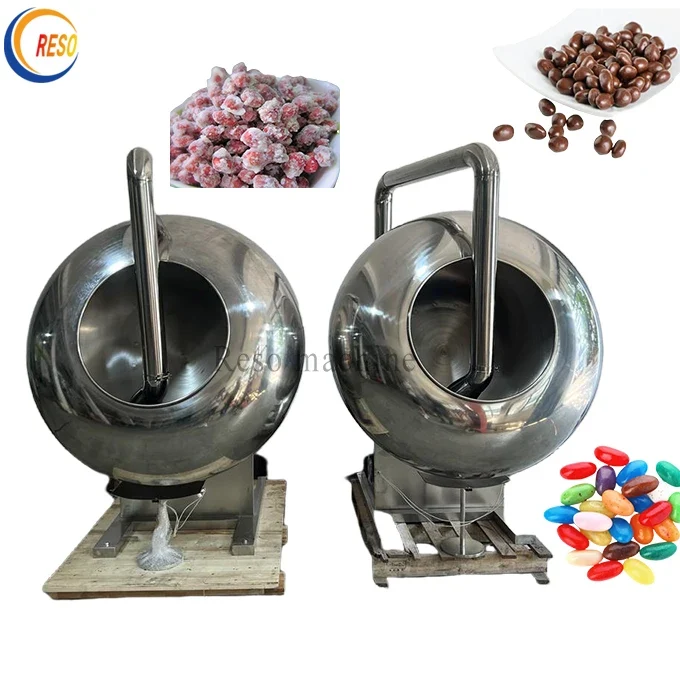 Chocolate Glazing Machine Almond Nut Film Coater Peanut Sugar Coating Machine