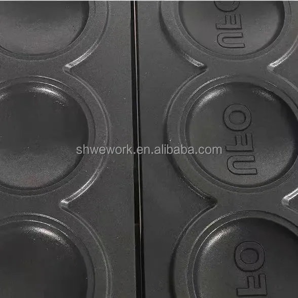 WeWork Commercial UFO Burger Maker Electric Ice Cream Hamburger Waffle Machine 4pcs Panini Press Sandwich Taiyaki Machine New