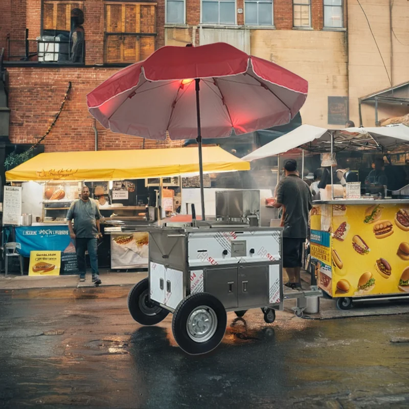 Food Truck Pizza Truck Fast Food Pizza Hamburger Frites Cooking Mobile Bar Taco Truck
