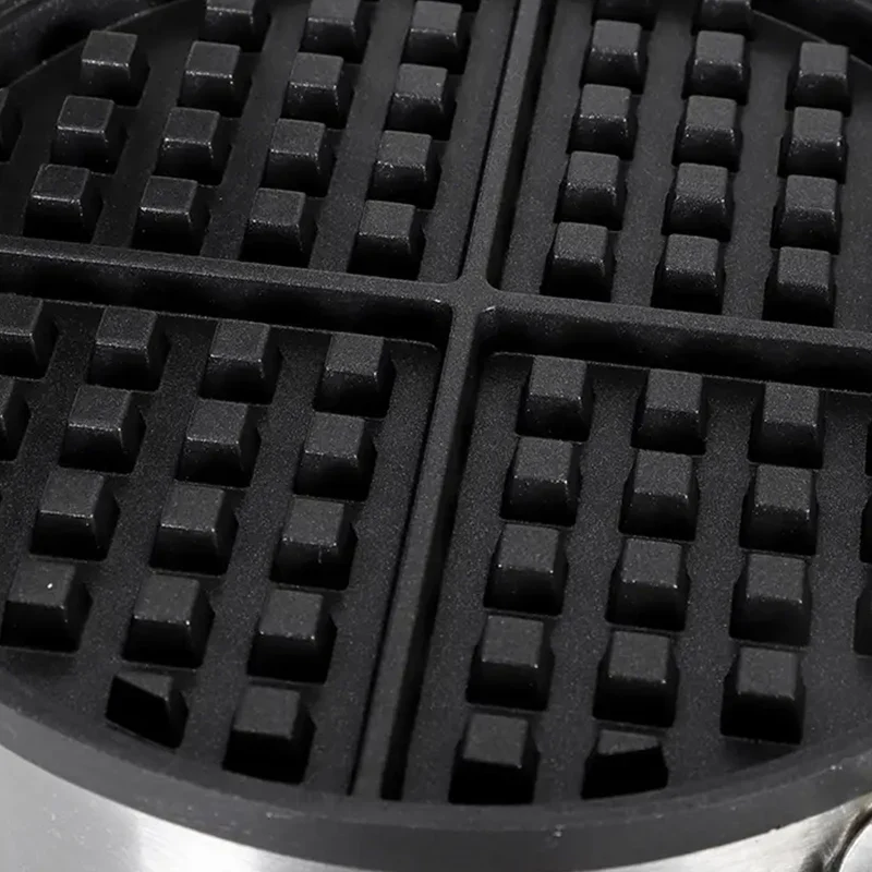 Commercial Non Stick Mold, Single Head Electric Waffle Maker, Muffin Maker, Grid Cake Maker, Pancake Maker Paired with Coffee