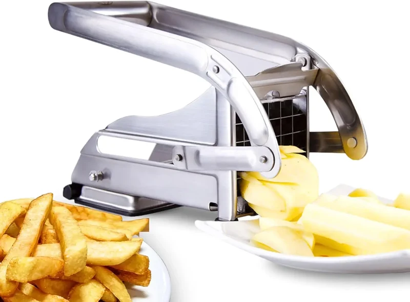 ST45 Stainless Steel Potato Chips Making Machine French Fry Cutter with No-Slip Suction Base Premium Potato Slicer