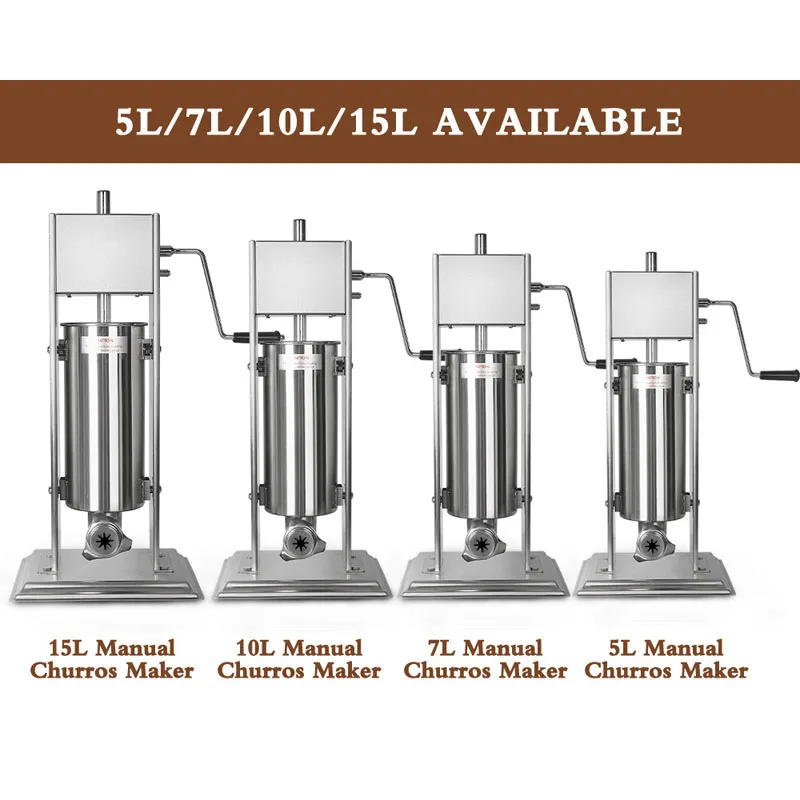 Wholesale Professional Churros Maker with Hollow Churro Nozzle Stainless Steel Adjustable Automatic Churros Machine