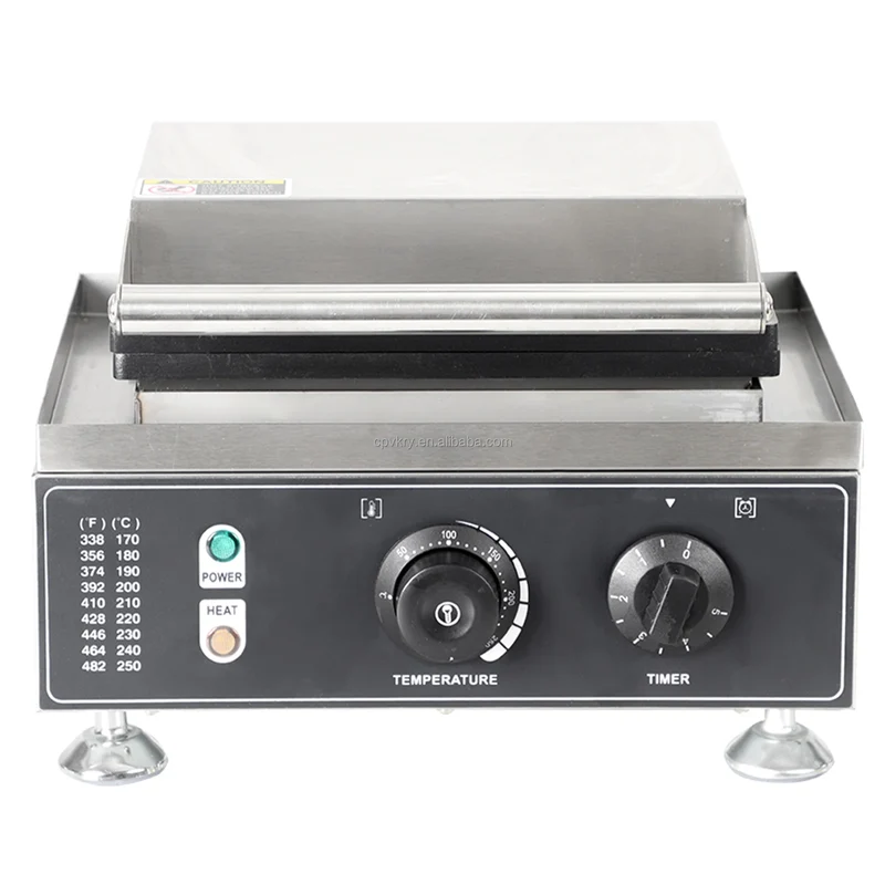 Commercial Electric Double-Sided Waffle & Donut Maker 5-Hole Non-Stick Surface Temperature Range 122-572℉ for Holiday Inn