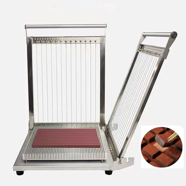 Stainless Steel Double Arm Tofu Guitar Cutter Machine 400x400 mm Cutting Table