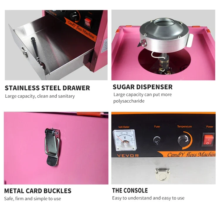 Hot Selling Type Cotton Candy Floss Machine for Commercial Use