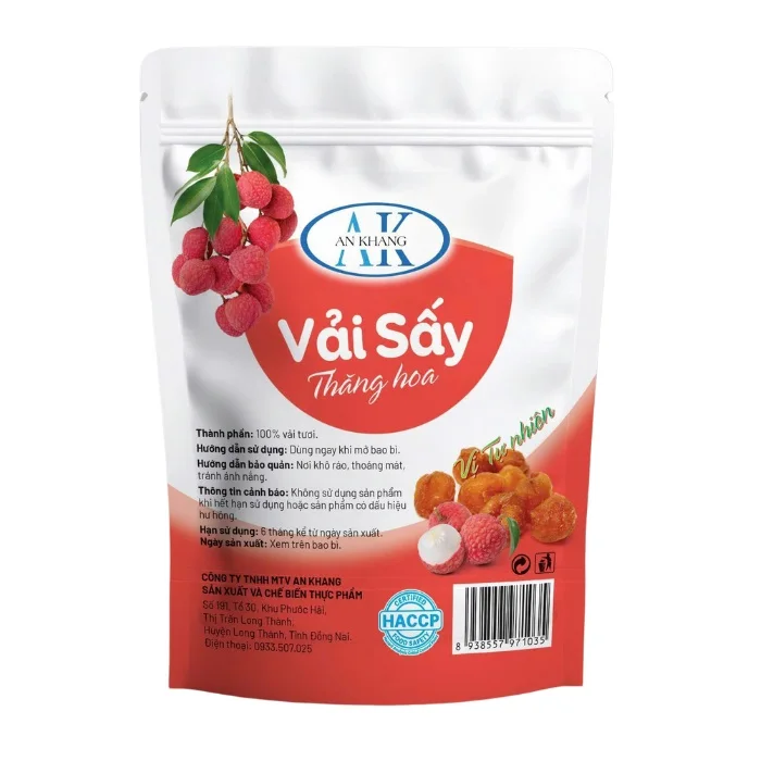 Dried Lychee Whole Healthy Sweet Taste Vietnam Organic FD Low-Fat Freeze Plastic HACCP Certified in Bag Package an Khang