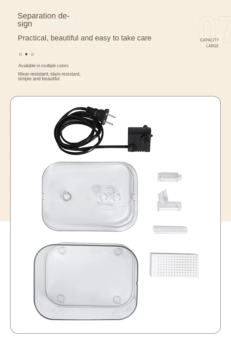 1000ml Automatic Pet Water Fountain Transparent USB Power Cat Water Dispenser for Indoor Dog and Cat Water Feeding Supplies