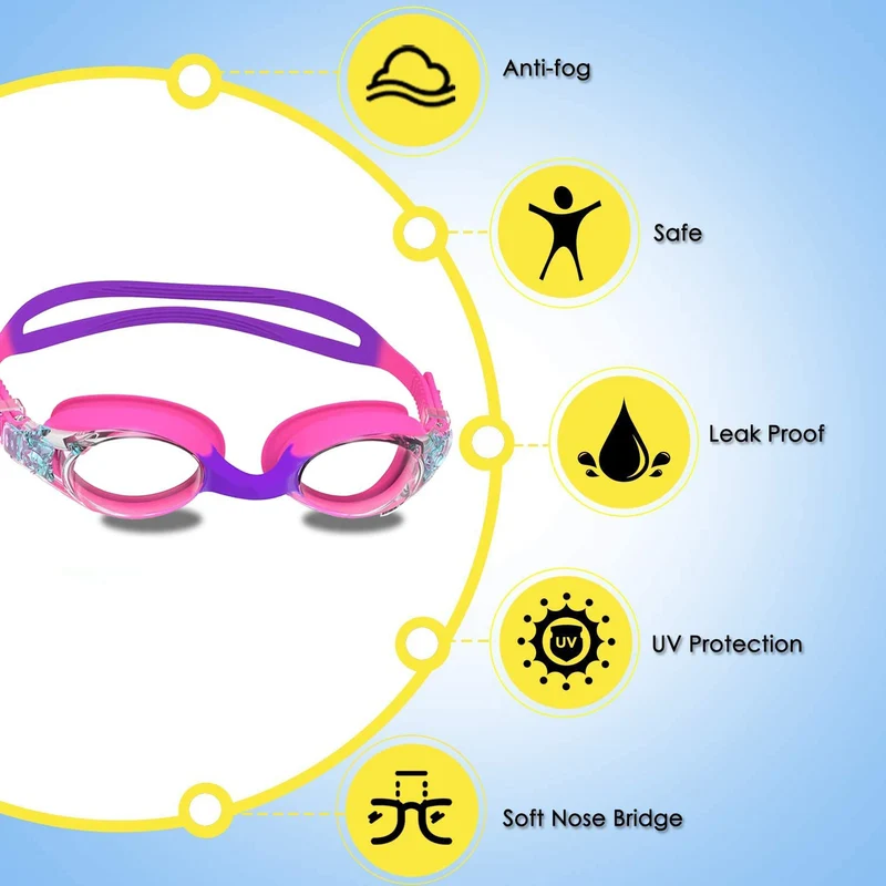 Children's swimming goggles HD waterproof anti-fog swimming glasses silicone swimming goggles cross-border Amazon explosions manufacturers wholesale