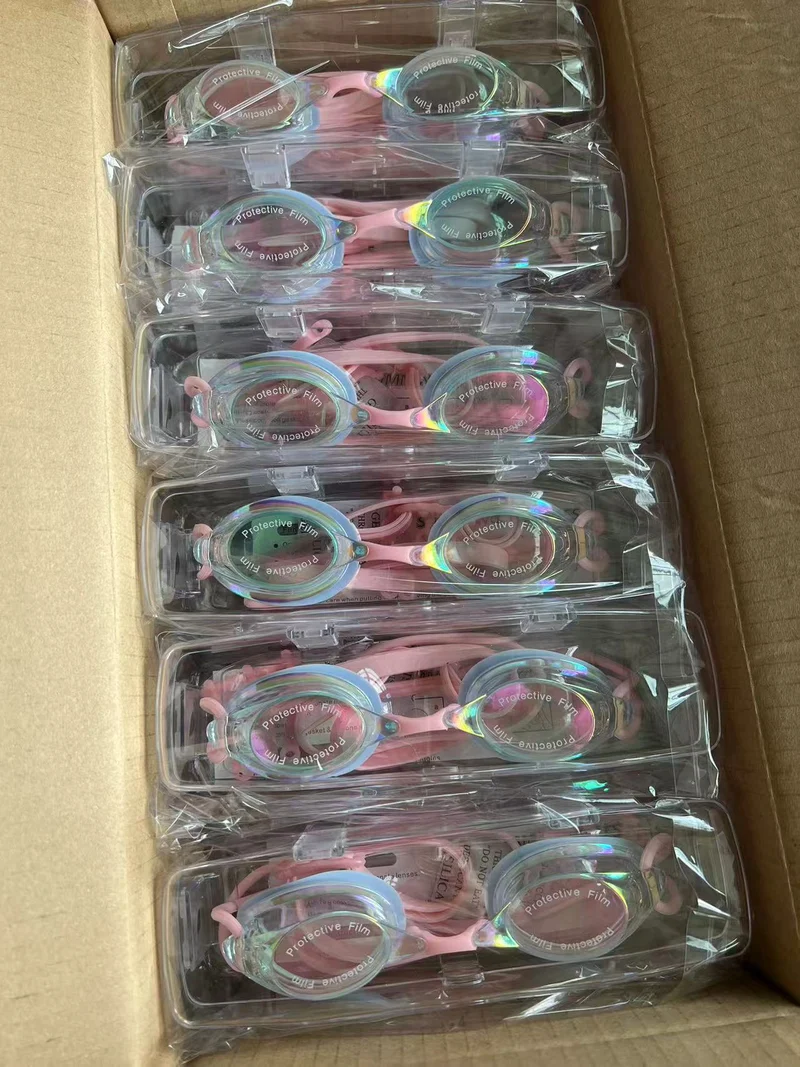 Factory Direct Sales Swimming Goggles Hd Waterproof Anti-Fog Electroplating Color Plated Universal Racing Diving Professional Swimming Goggles Wholesale