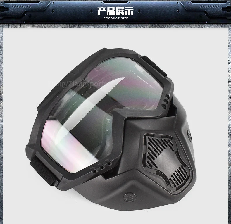 Zlang tactical mask outdoor riding cross-country skiing goggles mask lens 3mm outdoor CS protective equipment