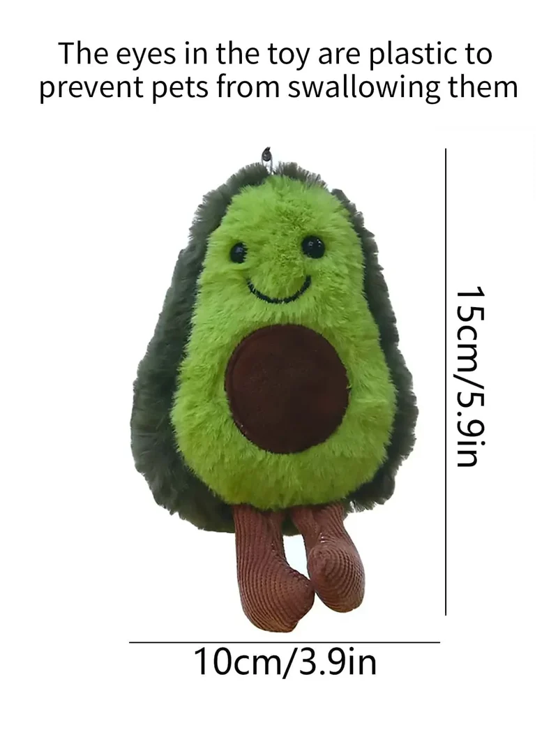 Funny Cat Toys Cute Avocado Pet Plush Toy for Daily Companionship of Small Medium-sized Dogs Cute Avocado Backpack Hanging Chain