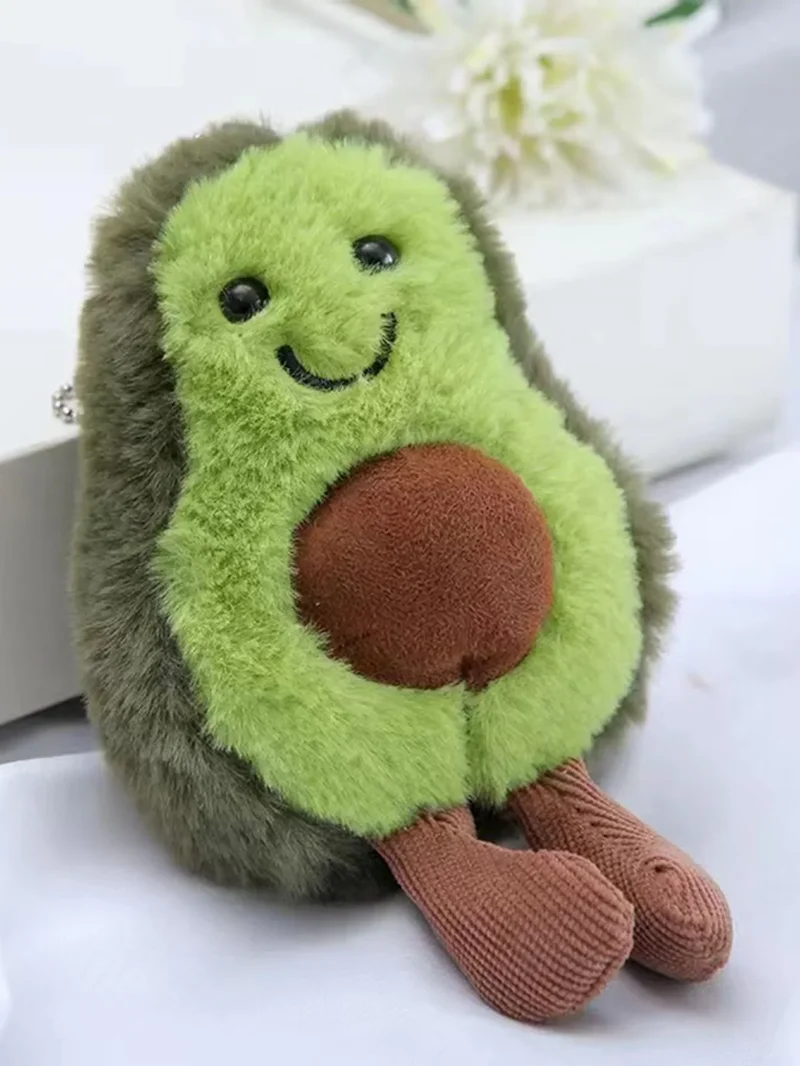 Funny Cat Toys Cute Avocado Pet Plush Toy for Daily Companionship of Small Medium-sized Dogs Cute Avocado Backpack Hanging Chain