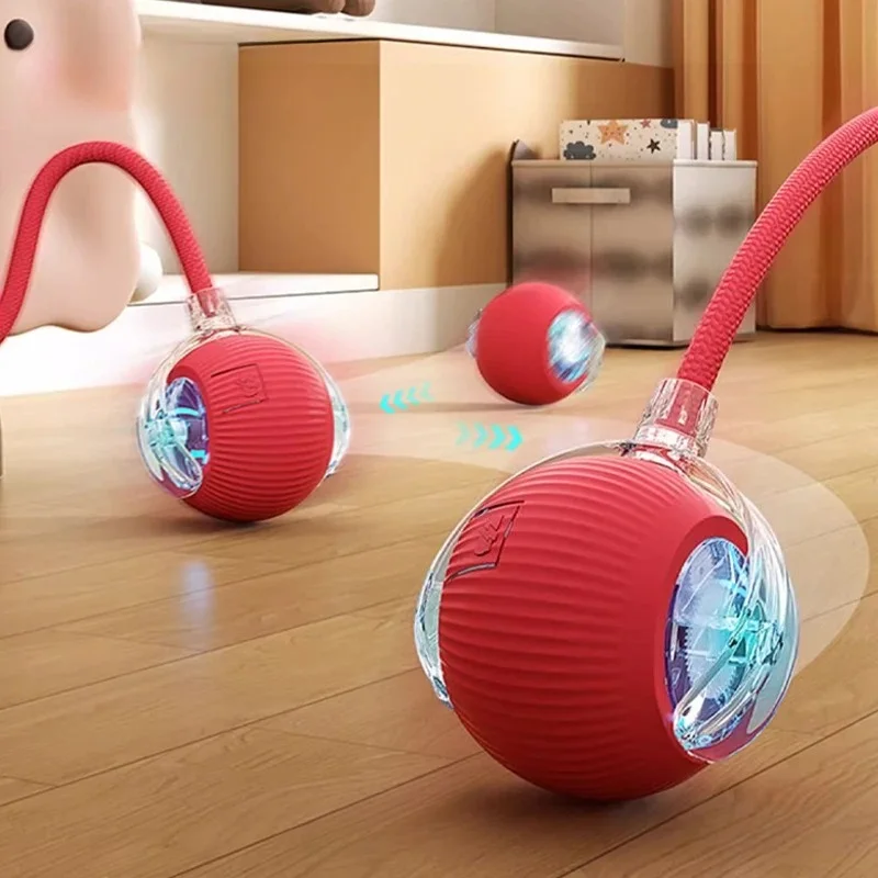 This Interactive Spherical Toy for Cats Features an Automatically Rotating Tail Ball Design and Is Rechargeable Electric Pet Toy