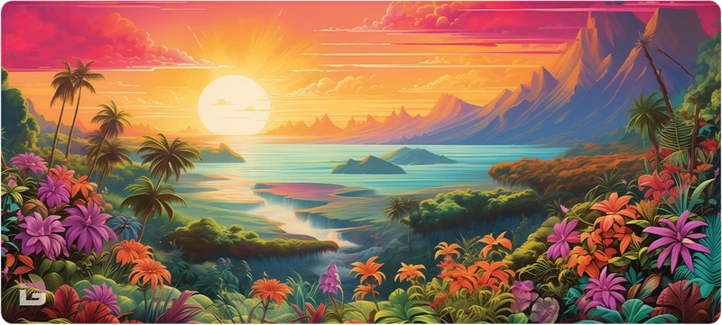 Dschungel-Sonnenuntergang hell