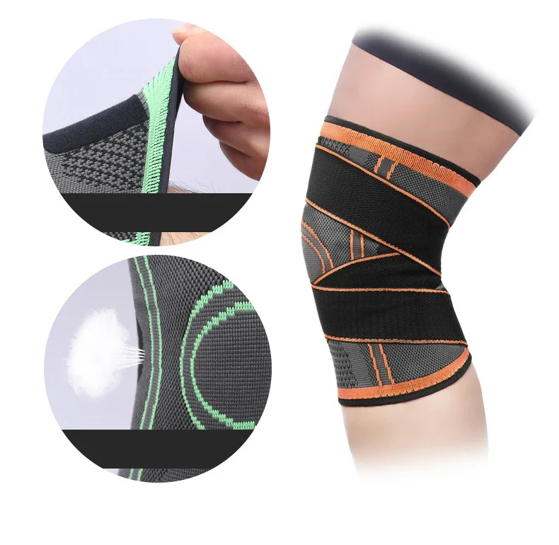 1 Piece Of Sports Men's Compression Knee Brace Elastic Support Pads Knee Pads Fitness Equipment Volleyball Basketball Cycling