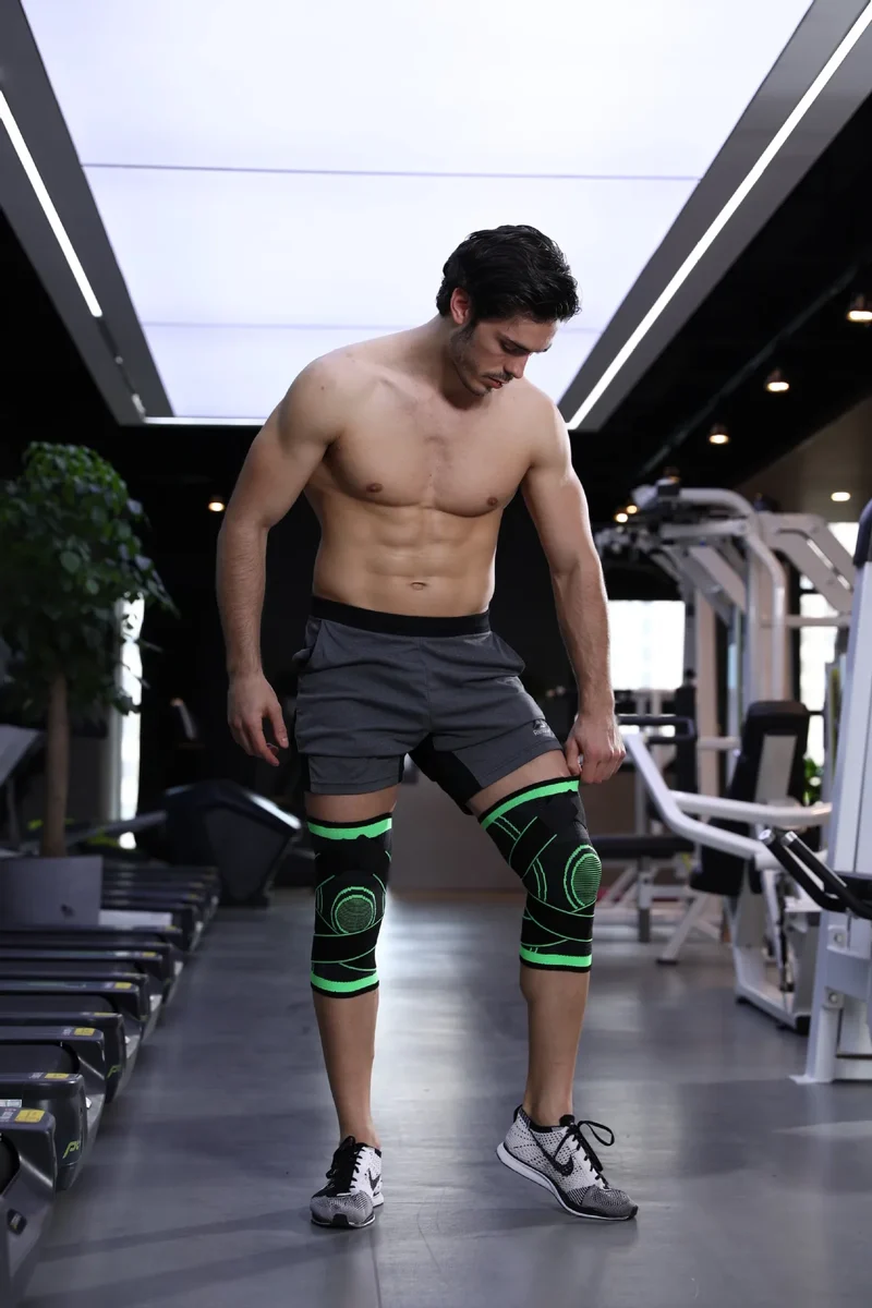 1 Piece Of Sports Men's Compression Knee Brace Elastic Support Pads Knee Pads Fitness Equipment Volleyball Basketball Cycling