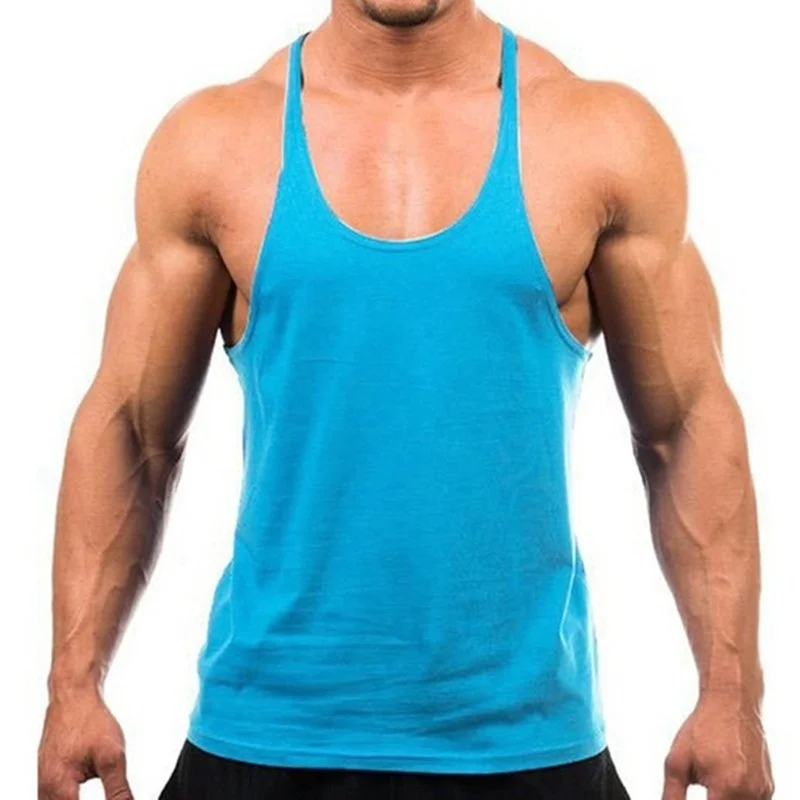 Men's Sports Gym Fitness Tank Top Y Back Fitness Lightweight Shoulder Strap Muscle Fit Tight Fitness Limit T-shirt