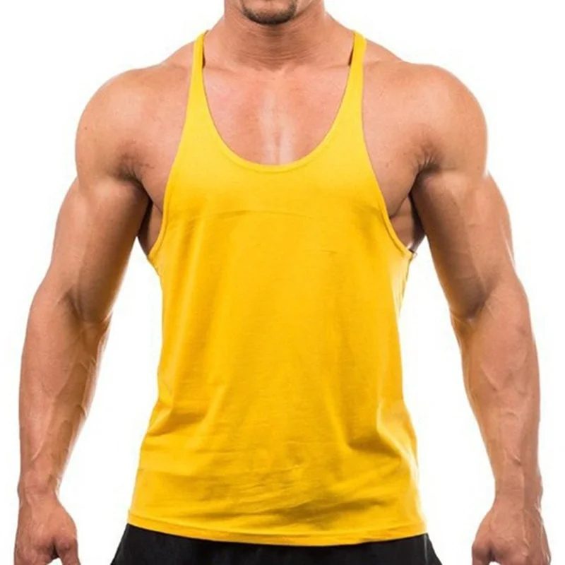 Men's Sports Gym Fitness Tank Top Y Back Fitness Lightweight Shoulder Strap Muscle Fit Tight Fitness Limit T-shirt