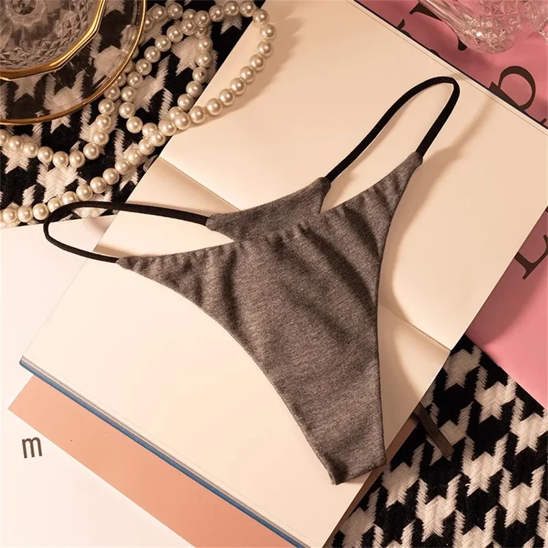 Sexy Seamless Women's Cotton Thong Underwear One Line New Year 2025 Fitness G-string Plus Size Lingerie