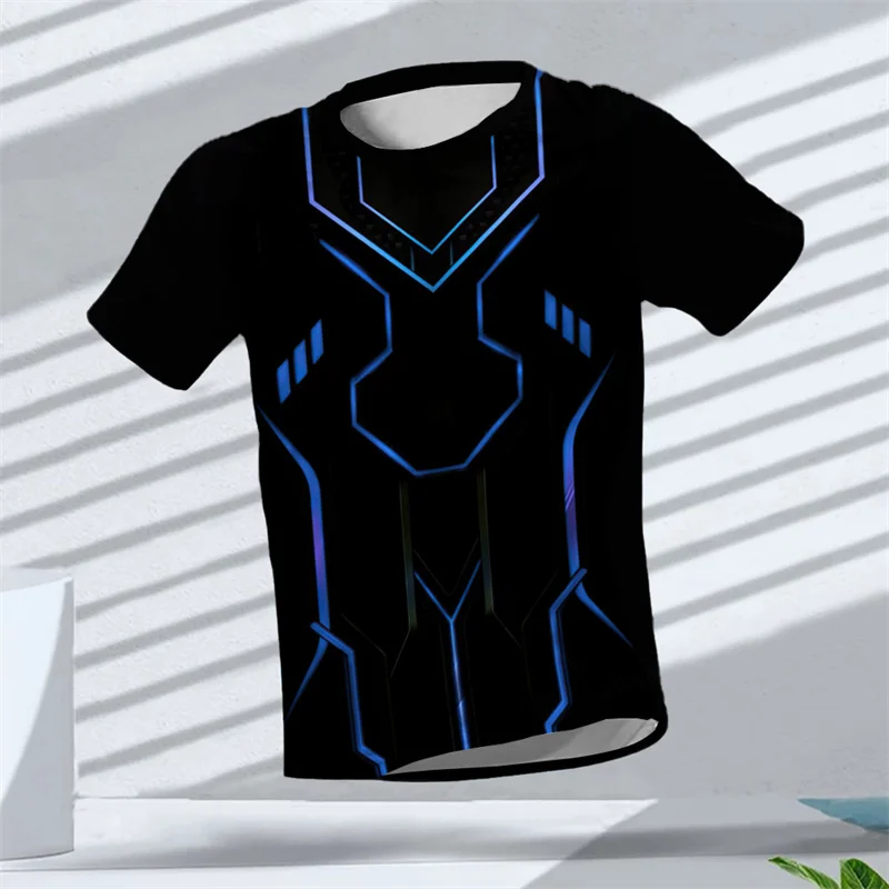 Badminton Wear Pattern T-Shirt For Men Fitness 3D Printed Tees Summer Breathable Sports Loose Exercise T Shirts Round Neck Tops