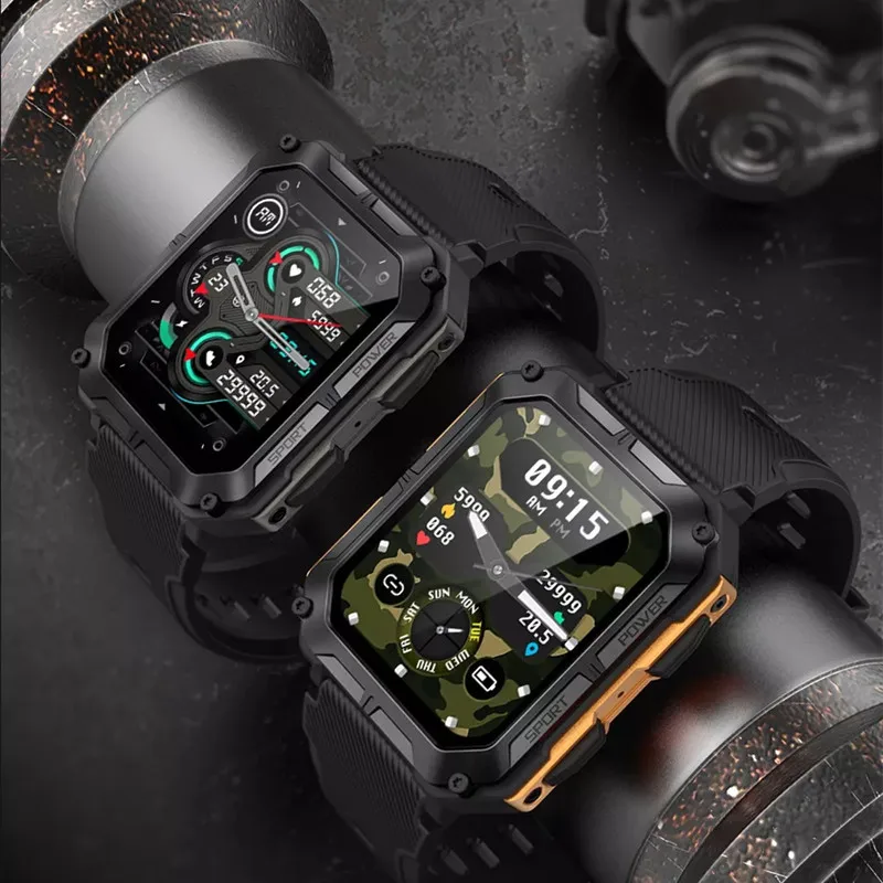 Smart Watch C20 PRO 1.83 Inch Men Music BT Call Outdoor Sports Fitness Tracker Heart Rate Blood Pressure Smartwatch