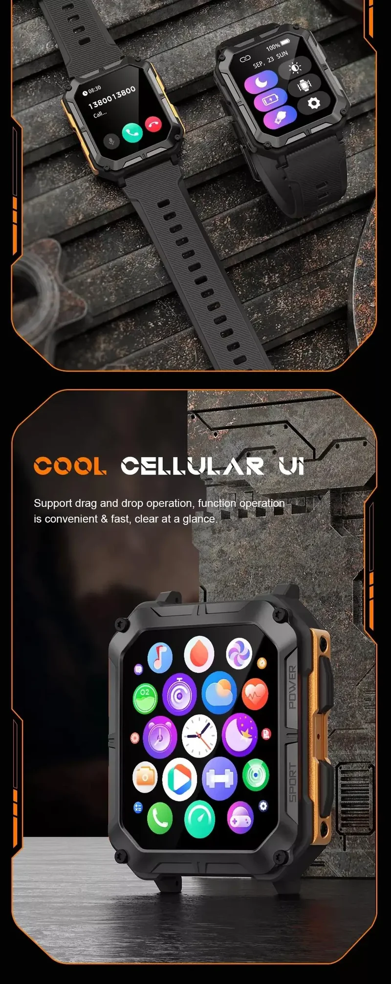Smart Watch C20 PRO 1.83 Inch Men Music BT Call Outdoor Sports Fitness Tracker Heart Rate Blood Pressure Smartwatch