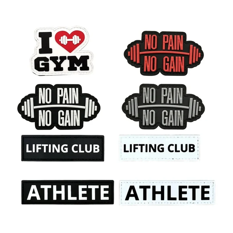 Sports Fitness Gym Patches No Pain No Gain ATHLETE team club Tactical Embroidered Patch brand Armband