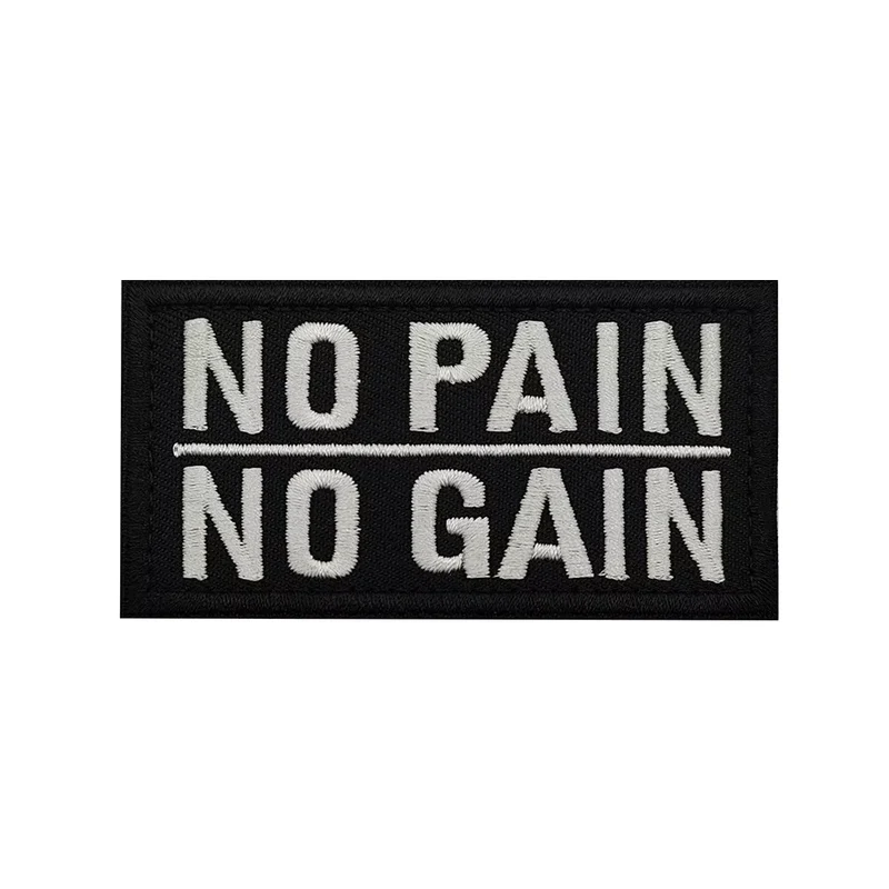 Sports Fitness Gym Patches No Pain No Gain ATHLETE team club Tactical Embroidered Patch brand Armband