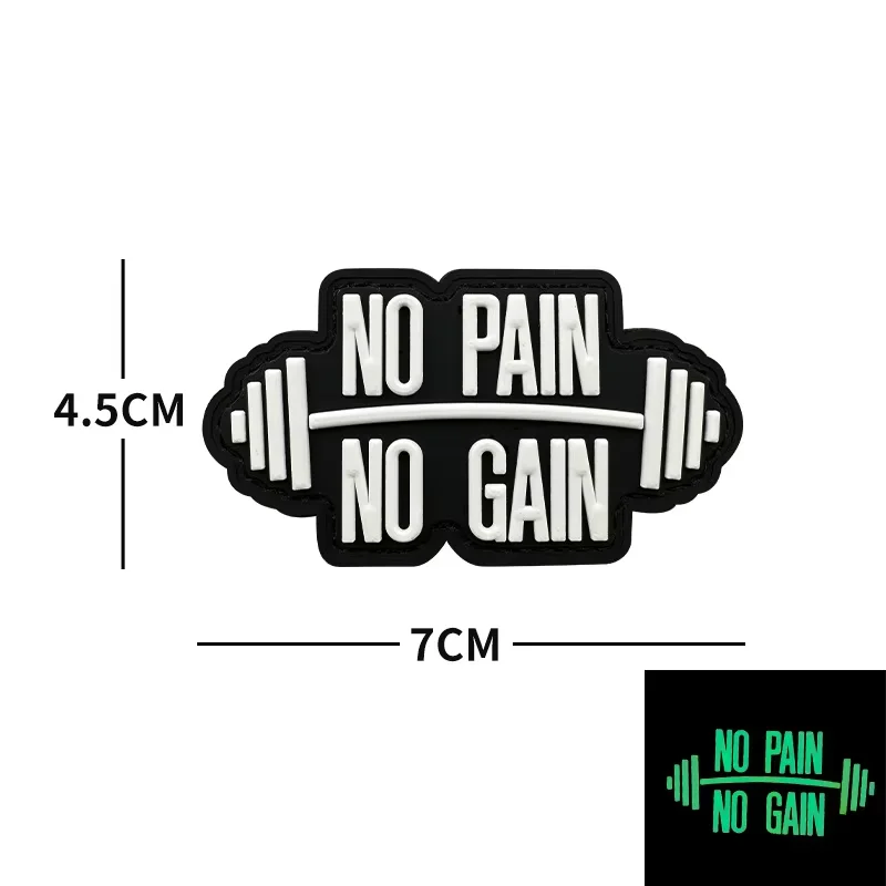 Sports Fitness Gym Patches No Pain No Gain ATHLETE team club Tactical Embroidered Patch brand Armband