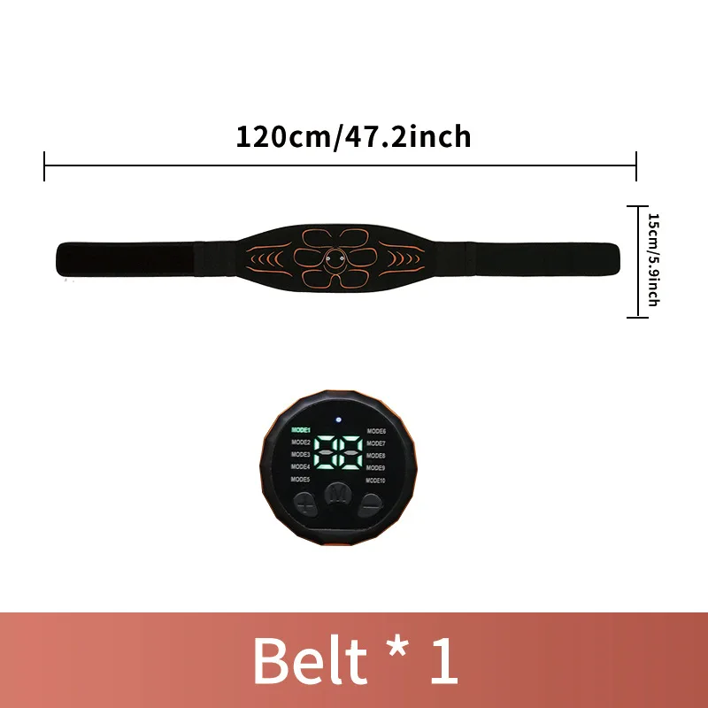 Abdominal Toning Belt EMS Muscle Stimulator Abs Trainer Muscle Toner USB Charge Body Shaping Lose Weight Fat Burn Fitness Unisex