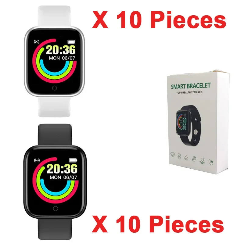 D20 Smart Watch for Men Women Sport Fitness Tracker Pedometer Smartwatch Y68 Digit Wristwatch 20 Pieces