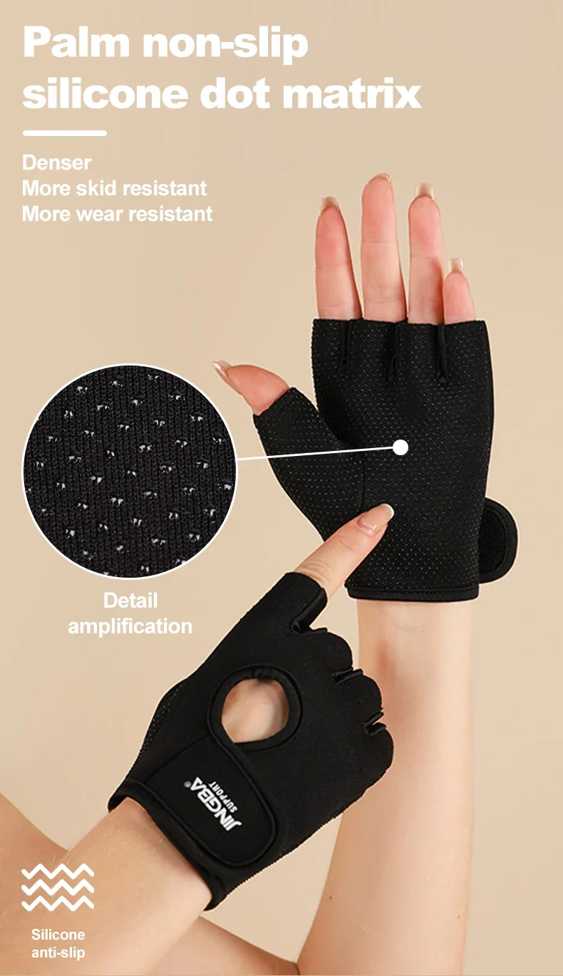 Unisex Gym Workout Gloves for Weight Lifting Fitness Body Building Sports Training Cycling Exercise - Durable Protection Grip