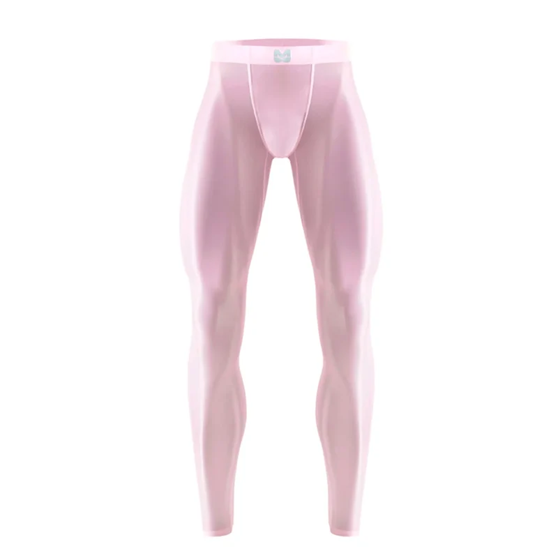 Men's Clothings Gym Pants Bulge Pouch Seamless Stretchy Tights Sweatpants Silky Yoga Pants Fitness Leggings Sports Cycling Pants