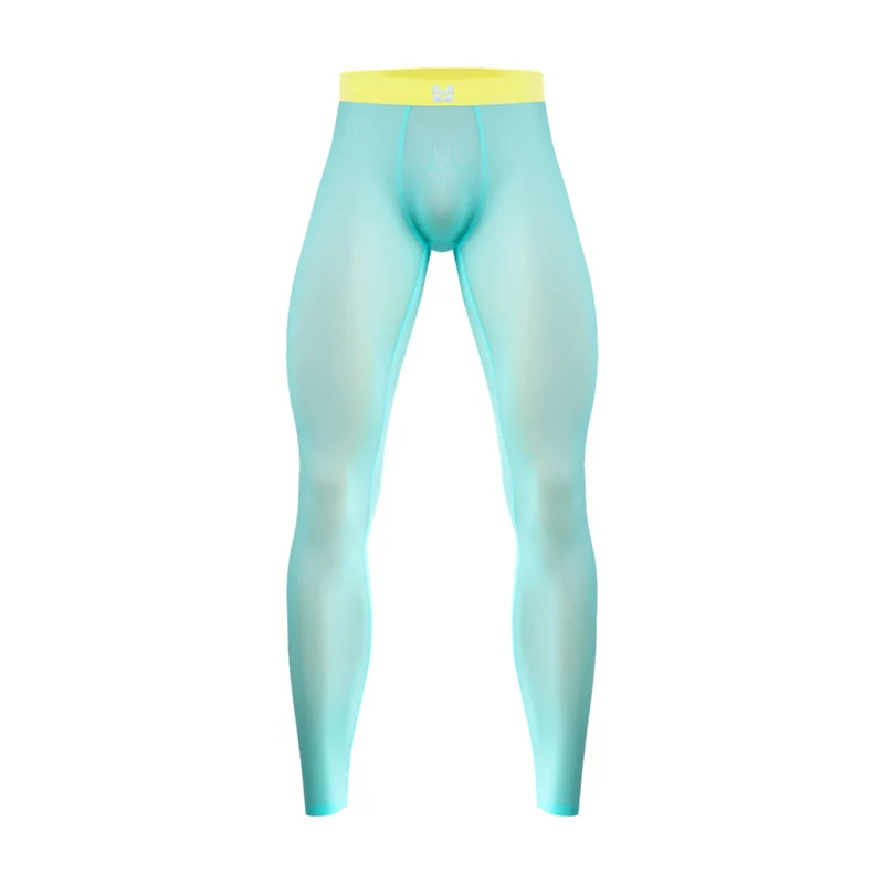 Men's Clothings Gym Pants Bulge Pouch Seamless Stretchy Tights Sweatpants Silky Yoga Pants Fitness Leggings Sports Cycling Pants